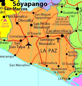 Principales ciudades del departamento de La Paz (El Salvador).