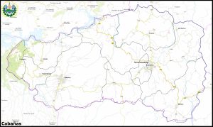 Mapa del departamento de Cabañas