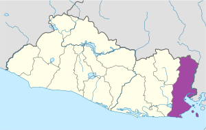 Mapa de ubicación del departamento de La Unión. Mapa de ubicación del departamento de La Unión.