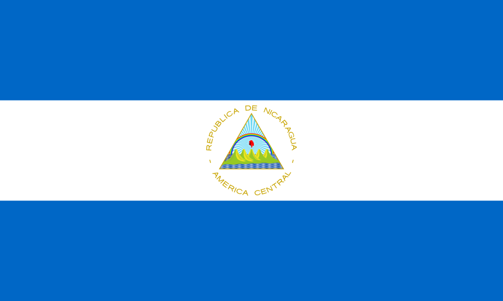 Bandera de la República de Nicaragua.