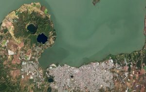 <label style="font-size: 15px;">Managua vista por el satélite Hodoyoshi-1. Managua vista por el satélite Hodoyoshi-1.
