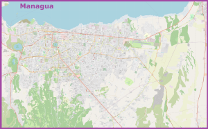 Plano de la ciudad de Managua