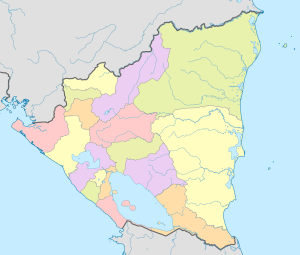 Mapa mudo coloreado de Nicaragua. Mapa mudo coloreado de Nicaragua.