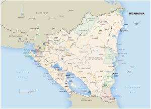Mapa de carreteras de Nicaragua