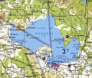 Mapa del lago Xolotlán