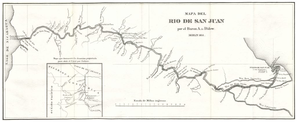 Mapa del río San Juan de 1851. Mapa del río San Juan de 1851.