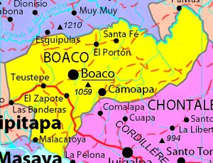 Principales ciudades del departamento de Boaco.