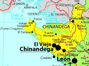 Principales ciudades del departamento de Chinandega. Principales ciudades del departamento de Chinandega.