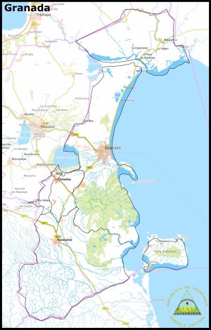 Mapa del departamento de Granada (Nicaragua)