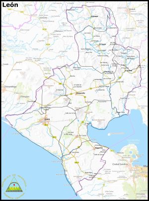 Mapa del departamento de León (Nicaragua)