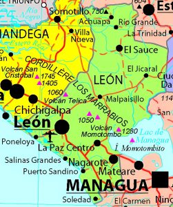 Principales ciudades del departamento de León. Principales ciudades del departamento de León.