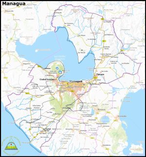 Mapa del departamento de Managua