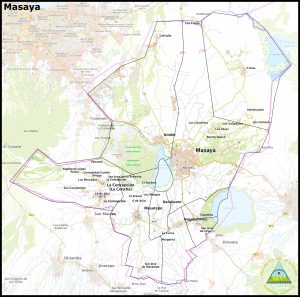 Mapa del departamento de Masaya