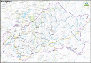Mapa del departamento de Matagalpa
