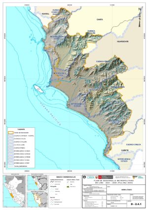 Mapa hidrológico de Lima