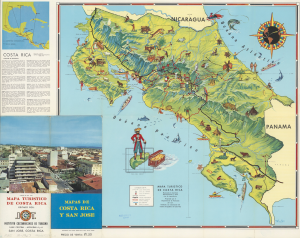 Mapa turístico de Costa Rica