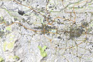 Plano de la ciudad de San José, Costa Rica.