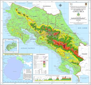 Mapa físico de Costa Rica