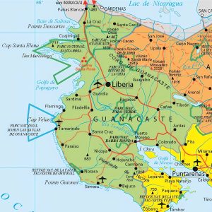 Principales ciudades de la provincia de Guanacaste.