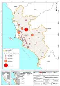 Mapa de distribución espacial de la población de Lima Metropolitana 2020. Mapa de distribución espacial de la población de Lima Metropolitana 2020.