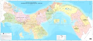 Mapa de la República de Panamá.