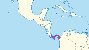 Mapa que muestra la ubicación de Panamá en Centroamérica.