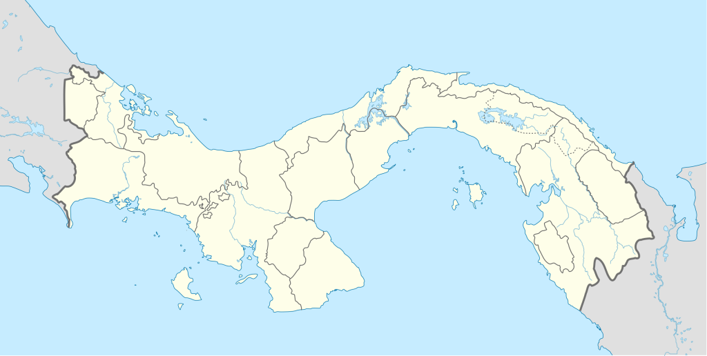 Mapa mudo de Panamá.
