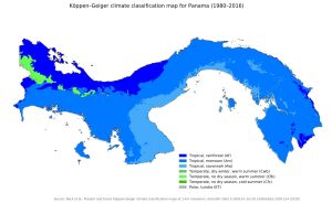 Mapa climático de Panamá