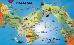 Mapa turístico pictórico de Panamá
