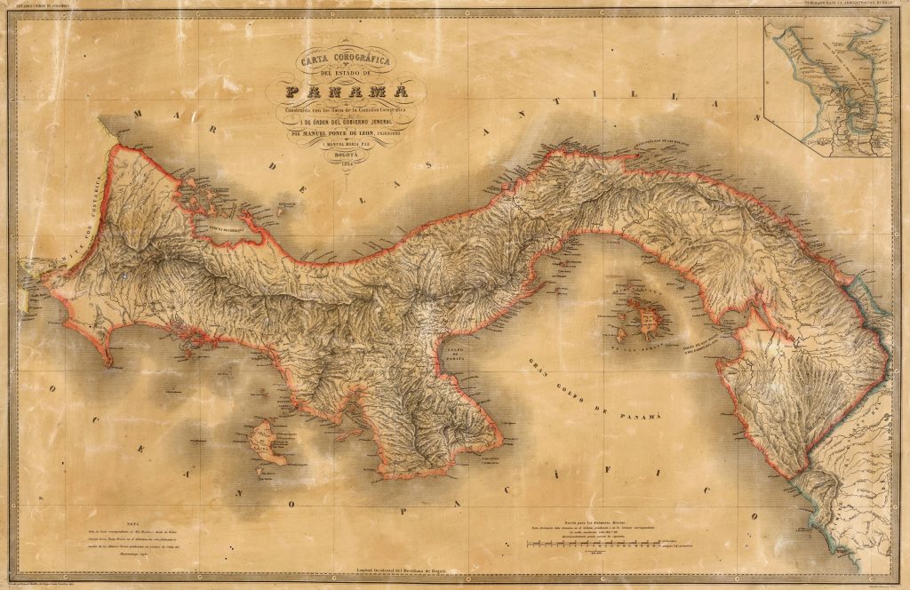 Mapa del Estado de Panamá (1865).