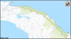 Mapa de la comarca Guna Yala