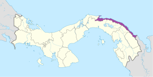 Mapa de ubicación de la comarca Guna Yala en Panamá. Mapa de ubicación de la comarca Guna Yala en Panamá.