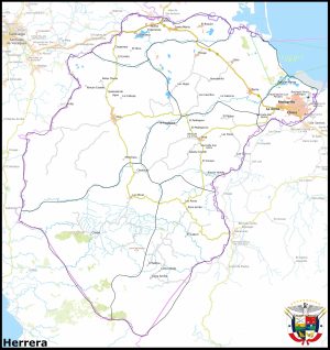 Mapa de la provincia de Herrera