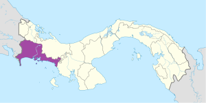 Mapa de ubicación de la provincia de Chiriquí en Panamá. Mapa de ubicación de la provincia de Chiriquí en Panamá.
