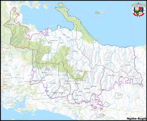 Mapa de la comarca Ngäbe-Buglé
