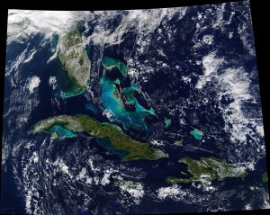 Imagen satelital de Cuba