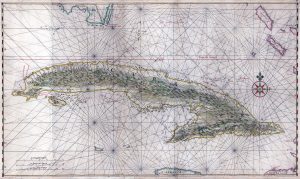 Mapa de la isla de Cuba, que data de 1639