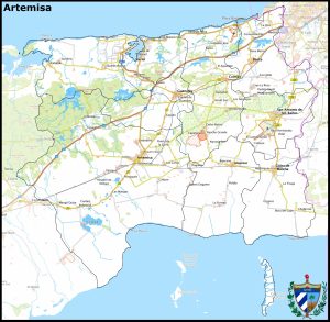 Mapa de la provincia de Artemisa