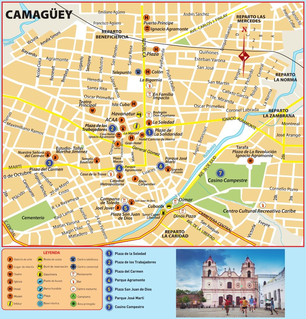 Mapa de la ciudad de Camagüey.