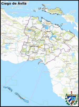 Mapa de la provincia de Ciego de Ávila