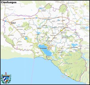 Mapa de la provincia de Cienfuegos