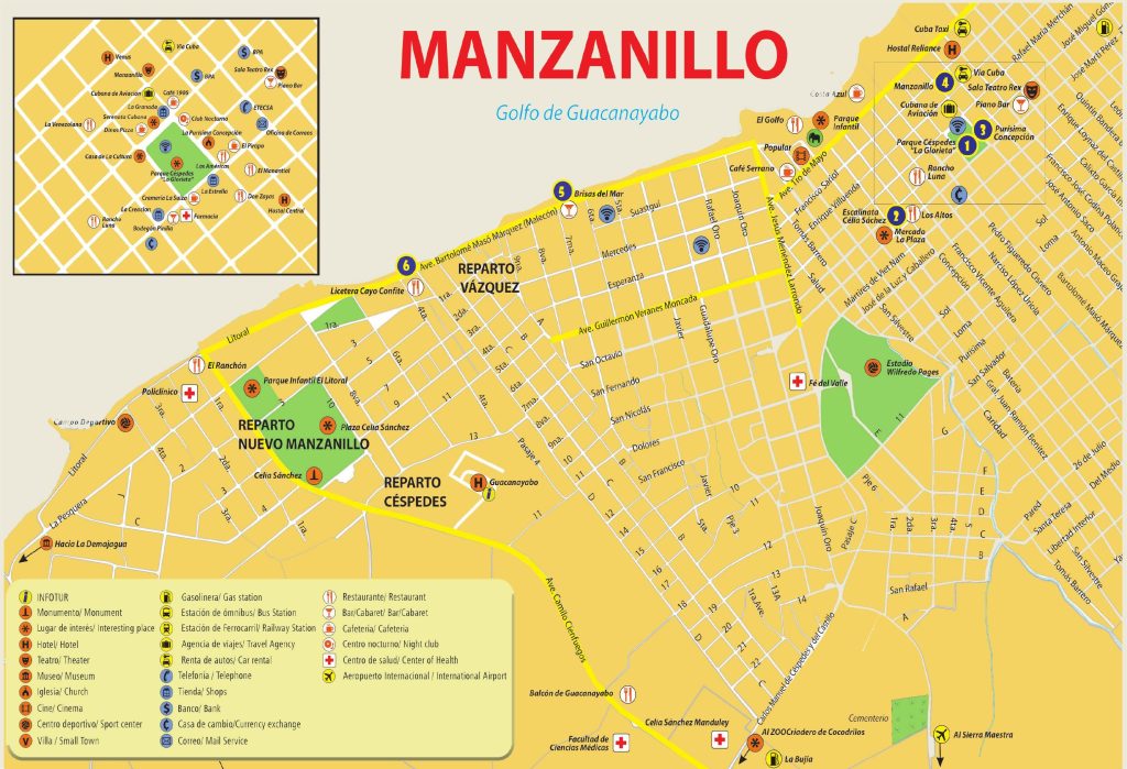 Plano de la ciudad de Manzanillo (Cuba).