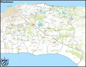 Mapa de la provincia de Mayabeque