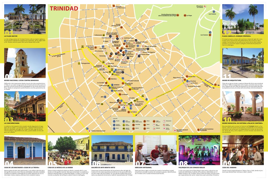 Plano de la ciudad de Trinidad (Cuba).