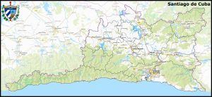 Mapa de la provincia de Santiago de Cuba