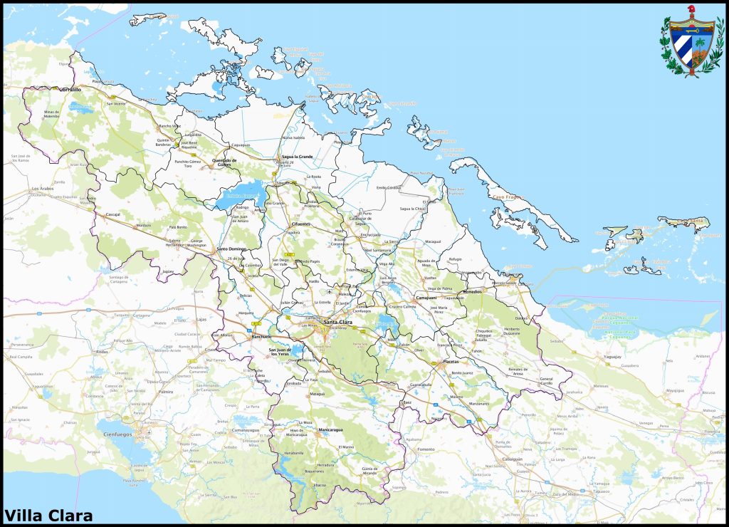 Mapa de la provincia de Villa Clara.