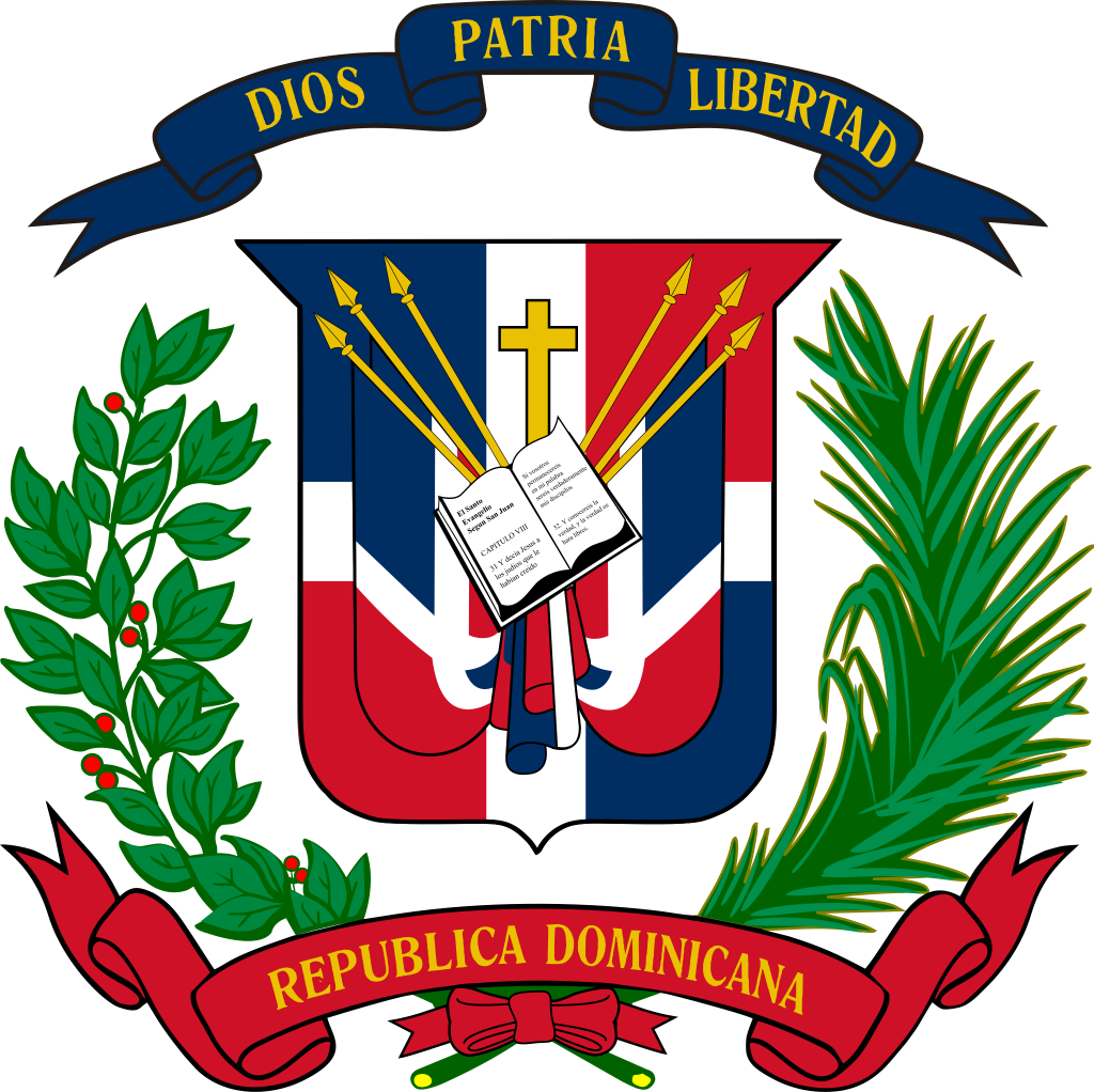 Escudo de la República Dominicana.