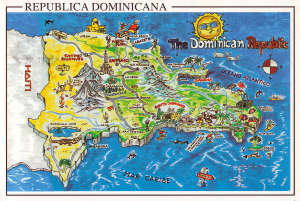 Mapa turístico pictórico de la República Dominicana