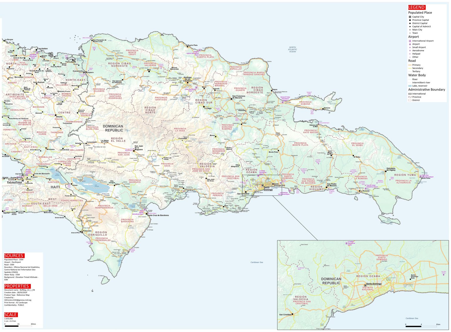 Mapa Rd Hd Mapa físico de la República Dominicana - Galería de mapas