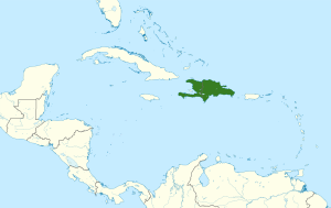 Mapa de ubicación de La Española.